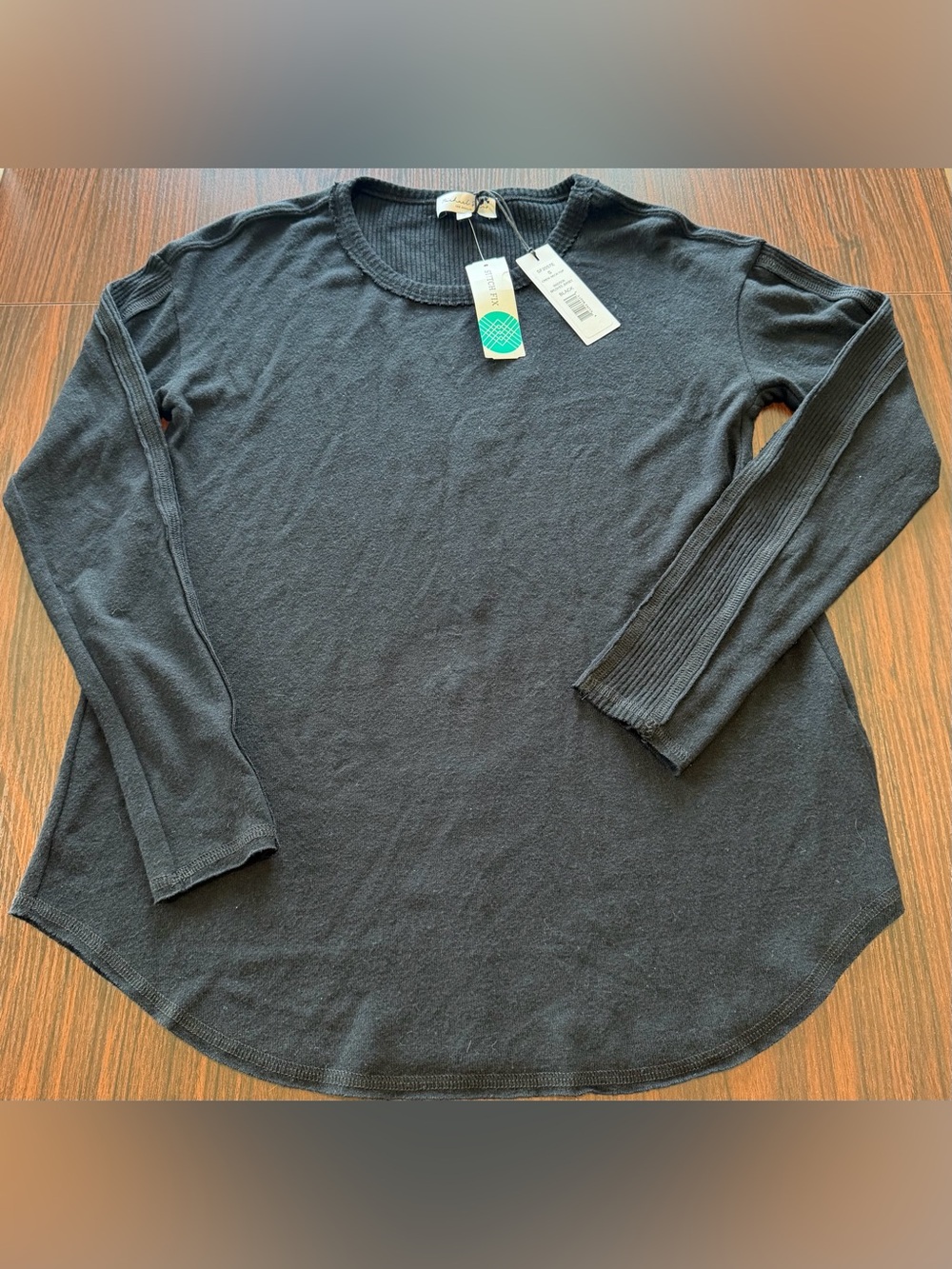 NWT Michael Stars Women’s Black Jealy Madison Brushed Knit Crew Neck Size S
